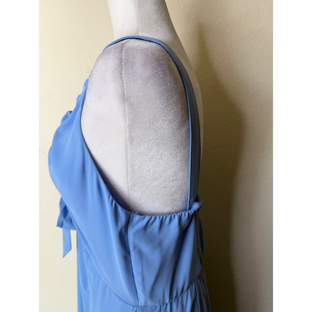 Abercrombie & Fitch Light Blue Ruffled Midi Dress - Picture 12 of 16